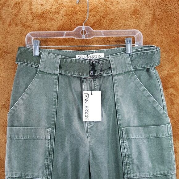 JW ANDERSON Jeans Mens Large Green Wide Leg Cargo Trouser $690 - Picture 4 of 12